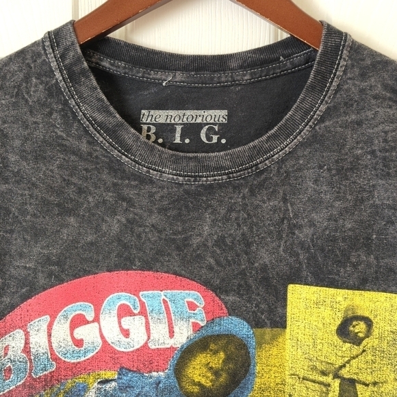 The Notorious B.I.G. Biggie Smalls Graphic Short Sleeve Crewneck T-shirt Gray L - Picture 2 of 9